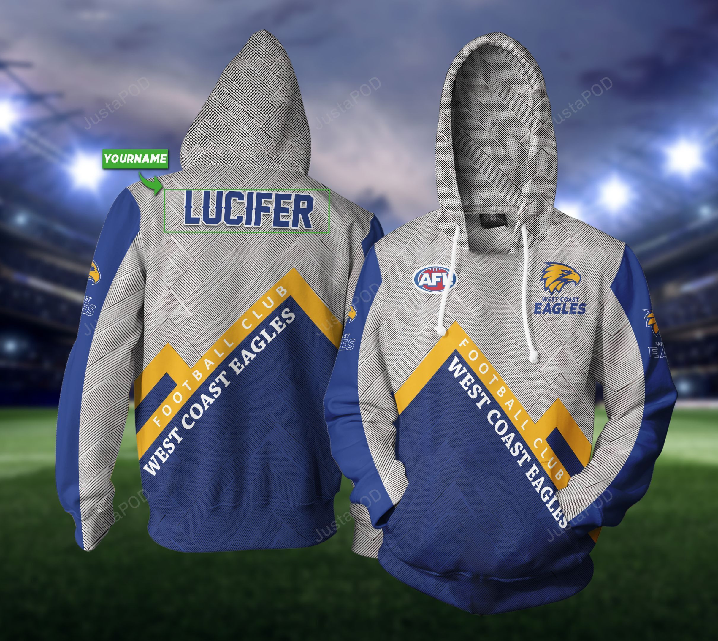 Personalized West Coast Eagles 3D All Over Print Hoodie, Zip Hoodie