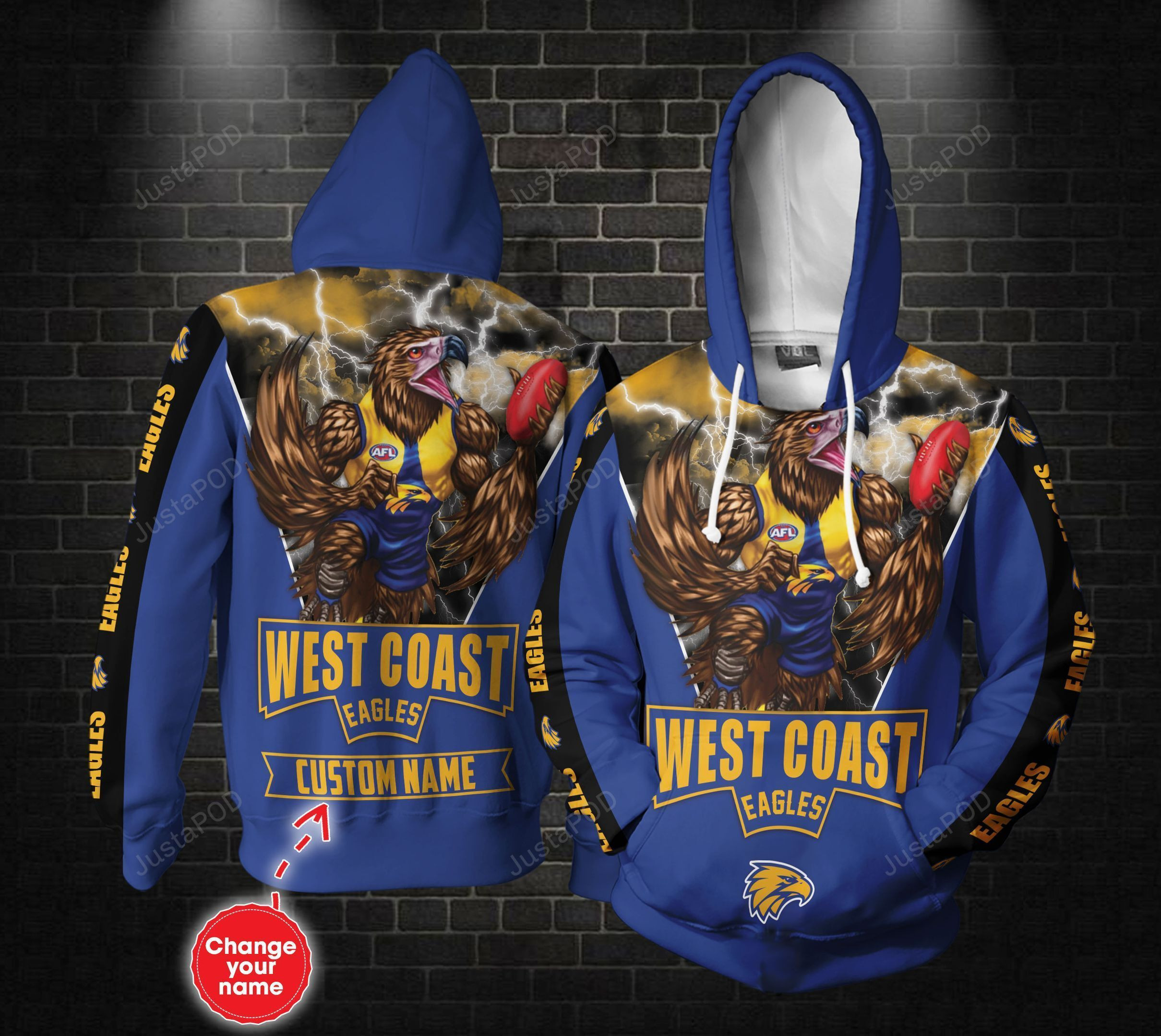 Personalized West Coast Eagles Afl 3D All Over Print Hoodie, Zip Hoodie