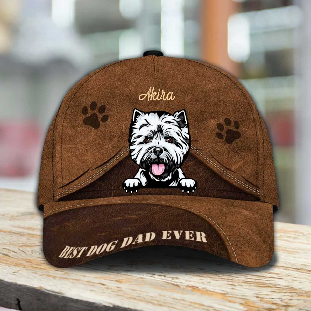 Personalized West Highland White Terrier Hat, Custom Photo West Highland White Terrier 3D Cap for Mom Trucker Hats Custom Hats Gifts For Men & Women