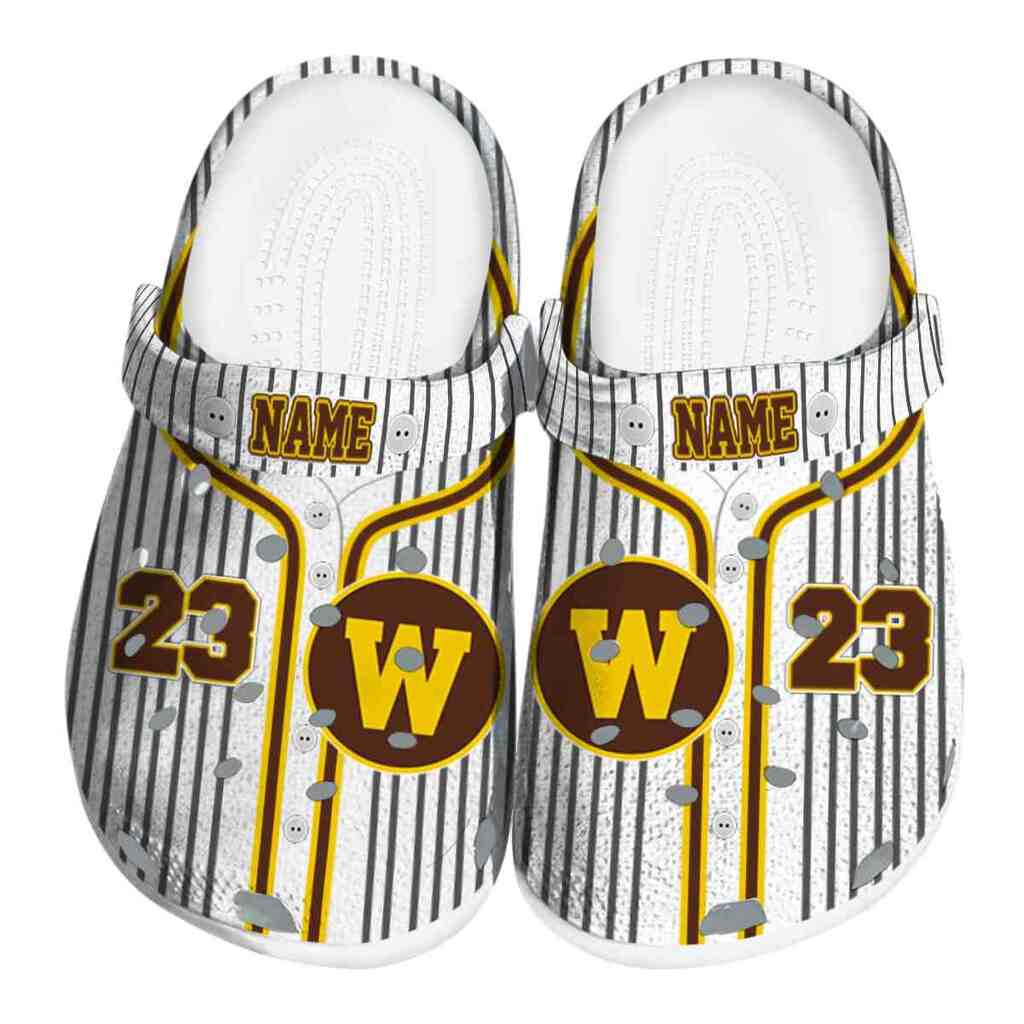 Personalized Western Michigan Broncos Pinstripe Pattern ClogTVC1801719