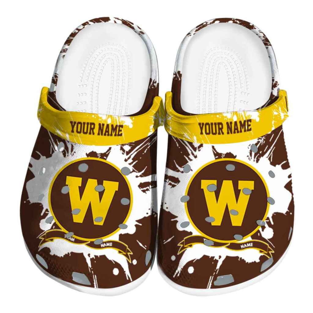 Personalized Western Michigan Broncos Splatter Pattern ClogTVC1801746