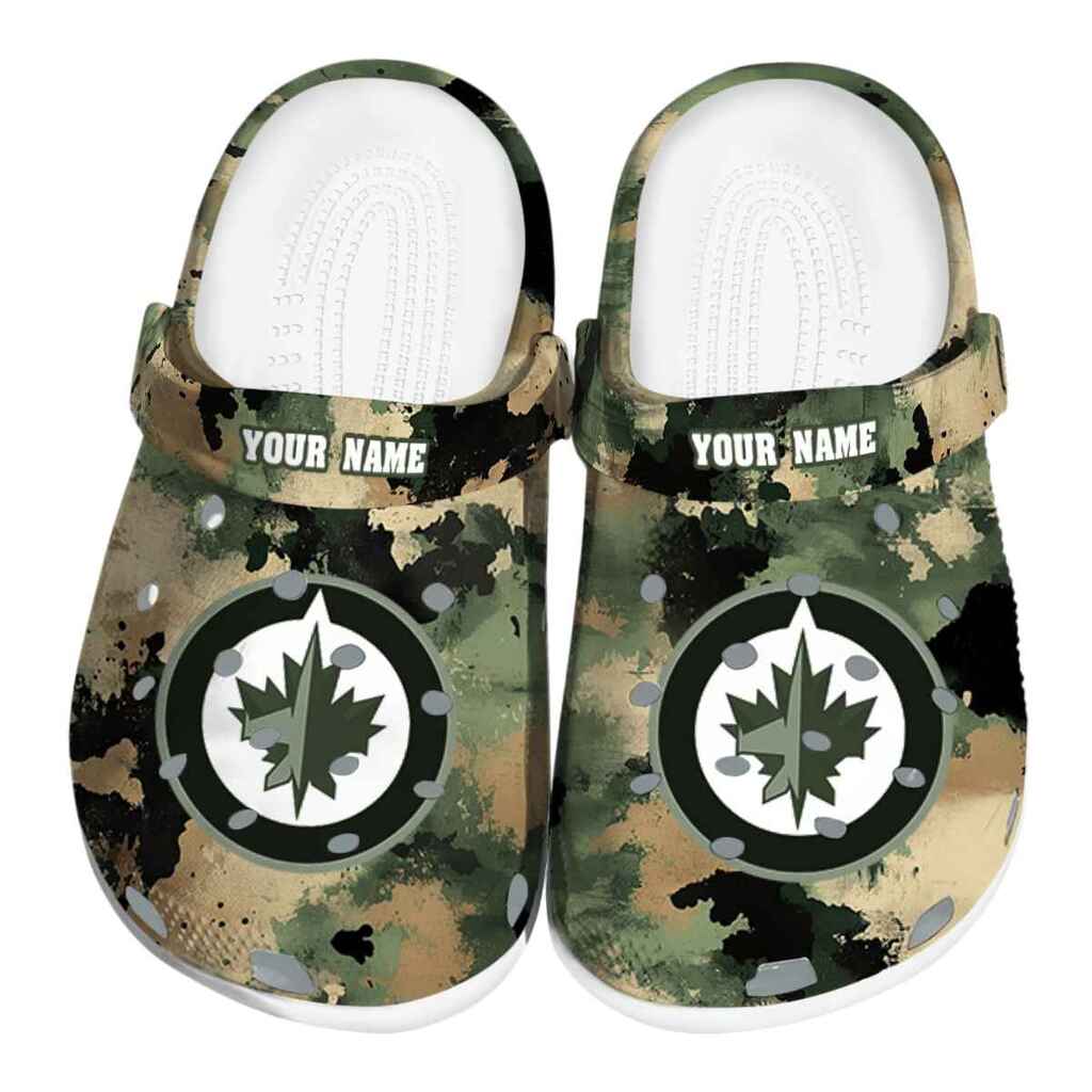 Personalized Winnipeg Jets Camouflage Craze ClogTVC1801895