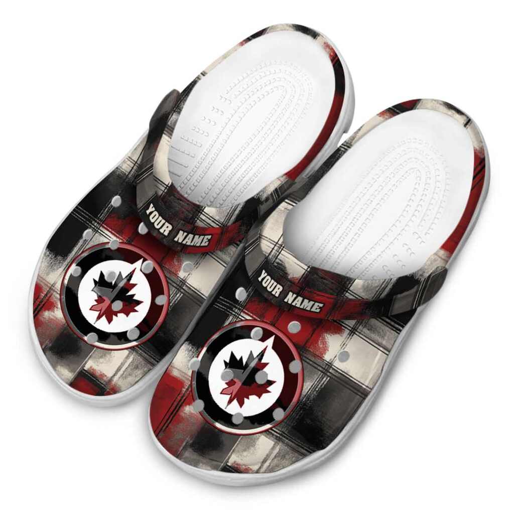 Personalized Winnipeg Jets Plaid Fusion ClogTVC1801894 - Image 4