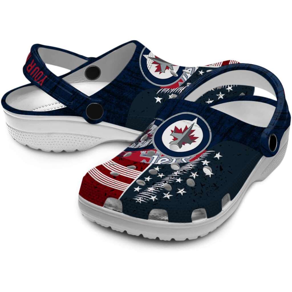 Personalized Winnipeg Jets Star-Spangled Side Pattern ClogTVC1801861 - Image 3