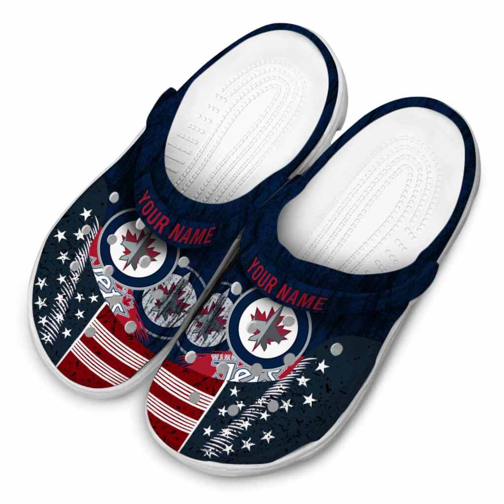 Personalized Winnipeg Jets Star-Spangled Side Pattern ClogTVC1801861 - Image 4