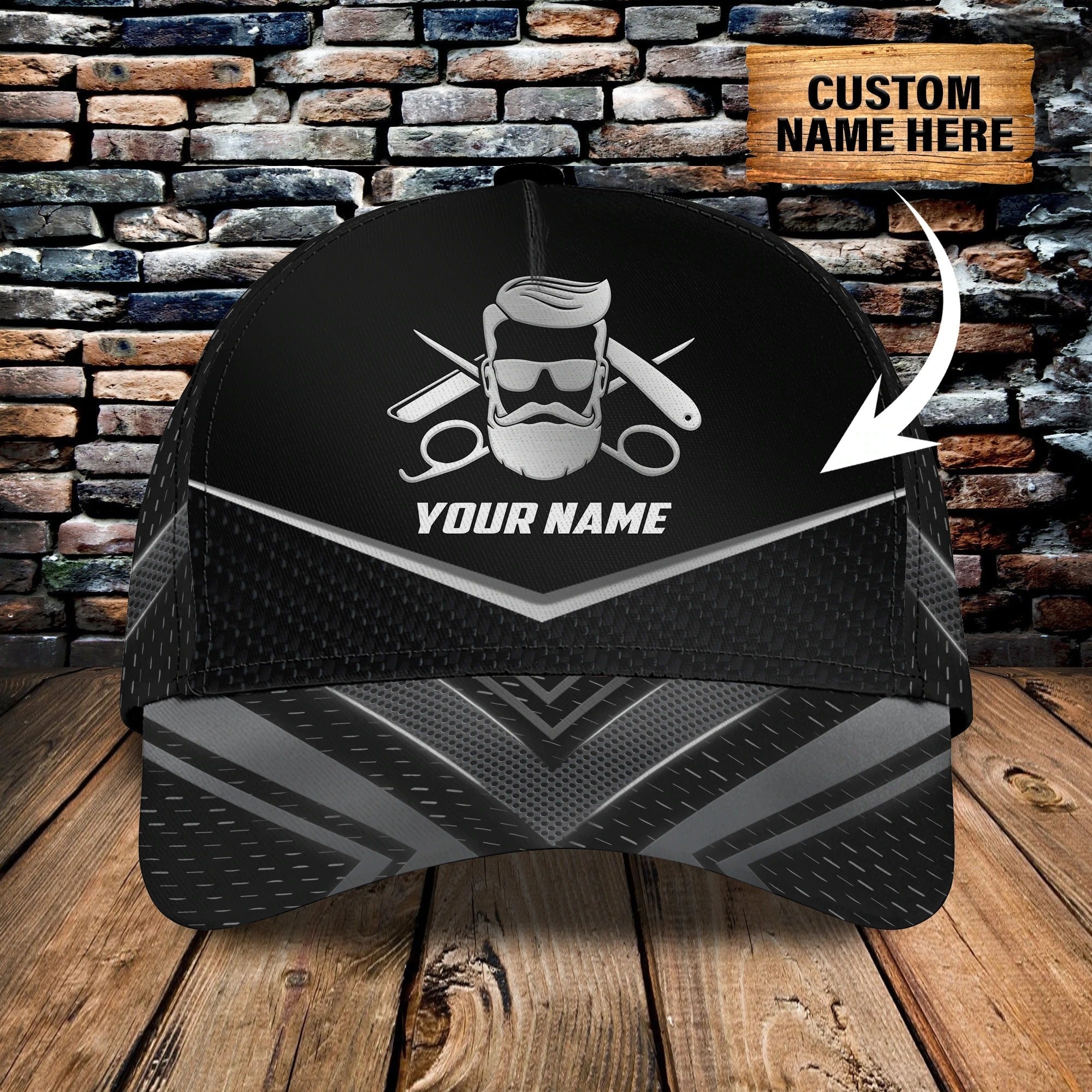 Personalized With Name 3D Full Printed Barber Classic Cap For Men And Woman, Barber Cap Hat Trucker Hats Custom Hats Gifts For Men & Women