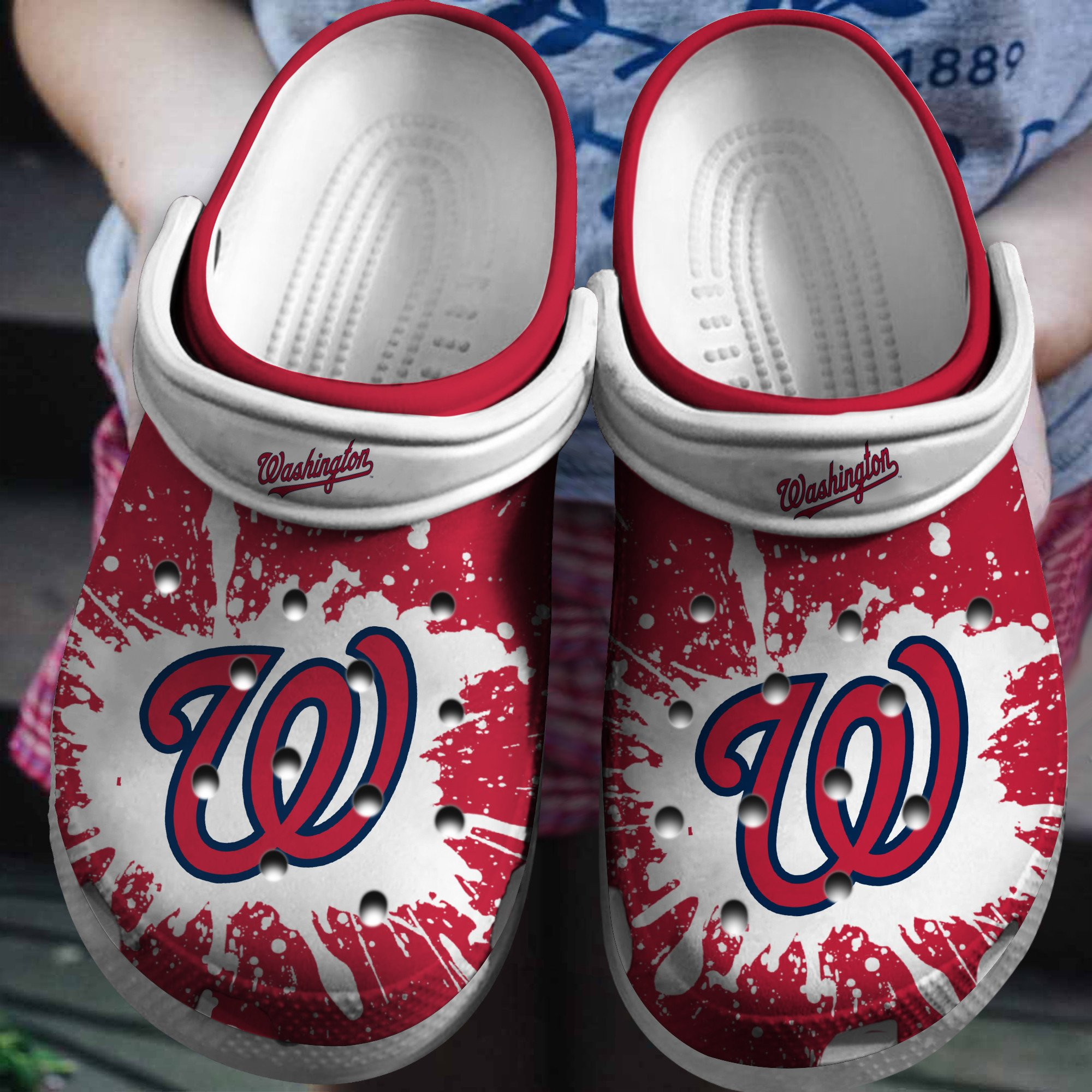 Personalized WNationals Baseball Team Crocs Clog Custom Name Shoes