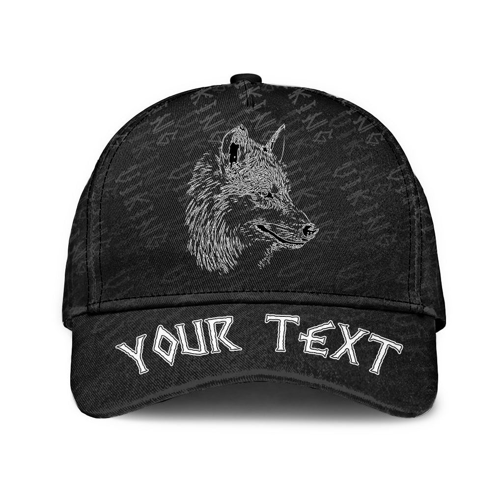 Personalized Wolf and Moon Classic Cap 3D Baseball Caps Trucker Hats Custom Hats Gifts For Men & Women