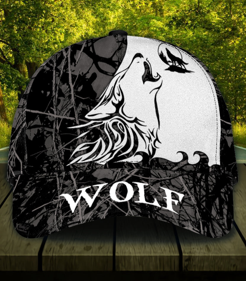 Personalized Wolf Classic Cap, Gift for Wolf Lovers Trucker Hats Custom Hats Gifts For Men & Women
