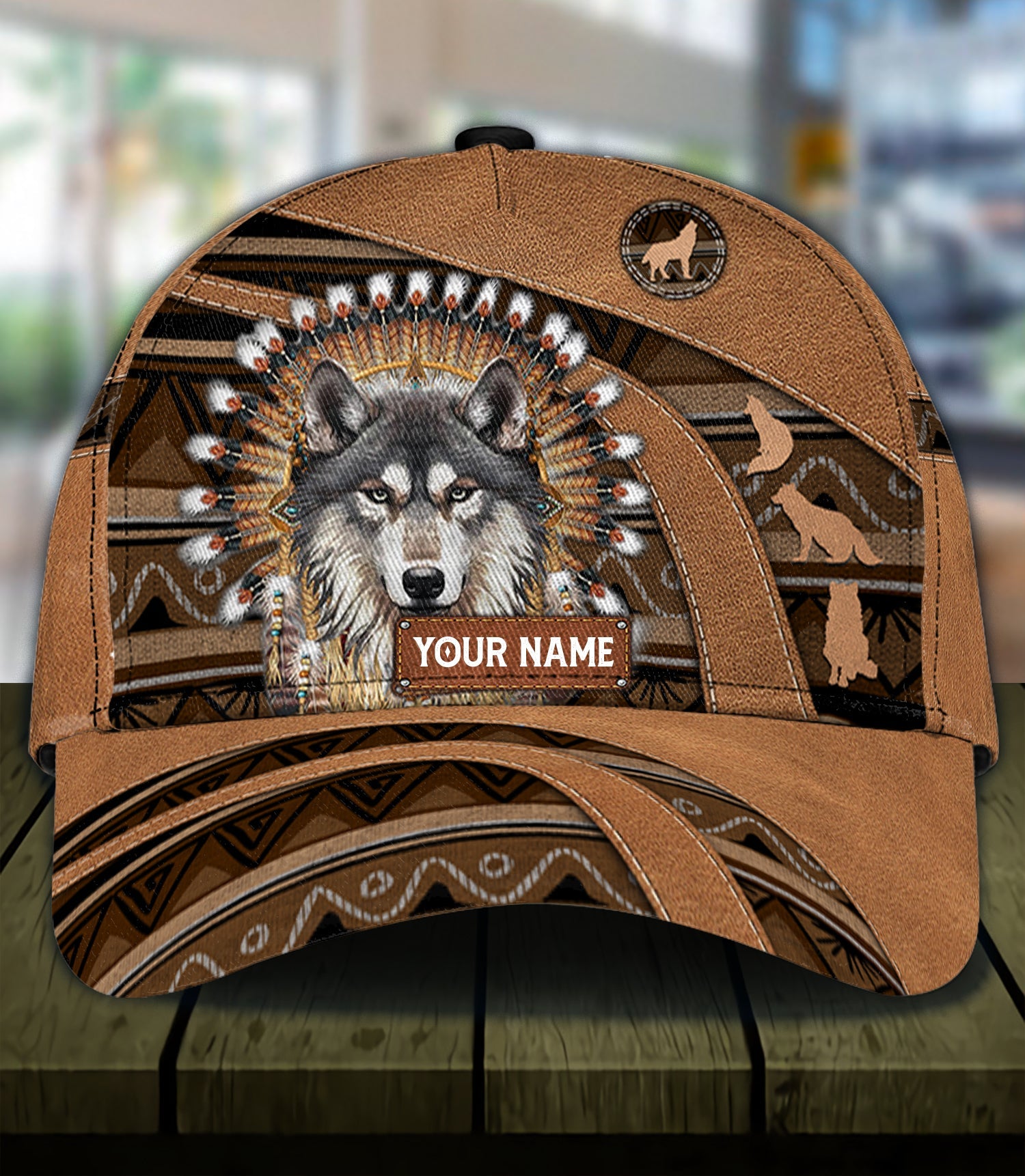 Personalized Wolf Classic Cap, Gift for Wolf Lovers Trucker Hats Custom Hats Gifts For Men & Women