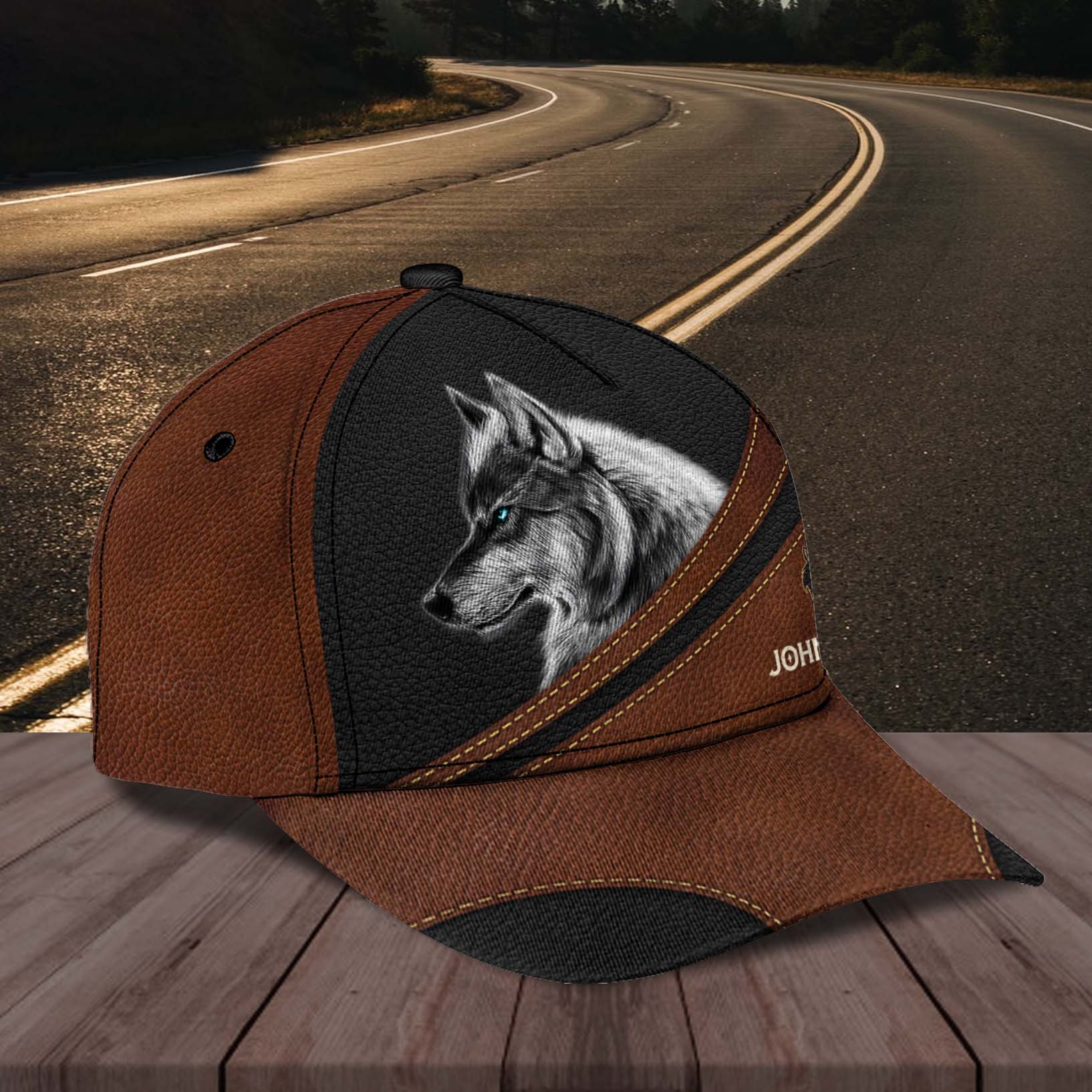 Personalized Wolf Classic Cap, Gift for Wolf Lovers Trucker Hats Custom Hats Gifts For Men & Women