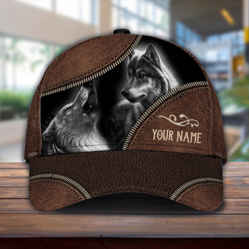 Personalized Wolf Classic Cap, Gift for Wolf Lovers Trucker Hats Custom Hats Gifts For Men & Women
