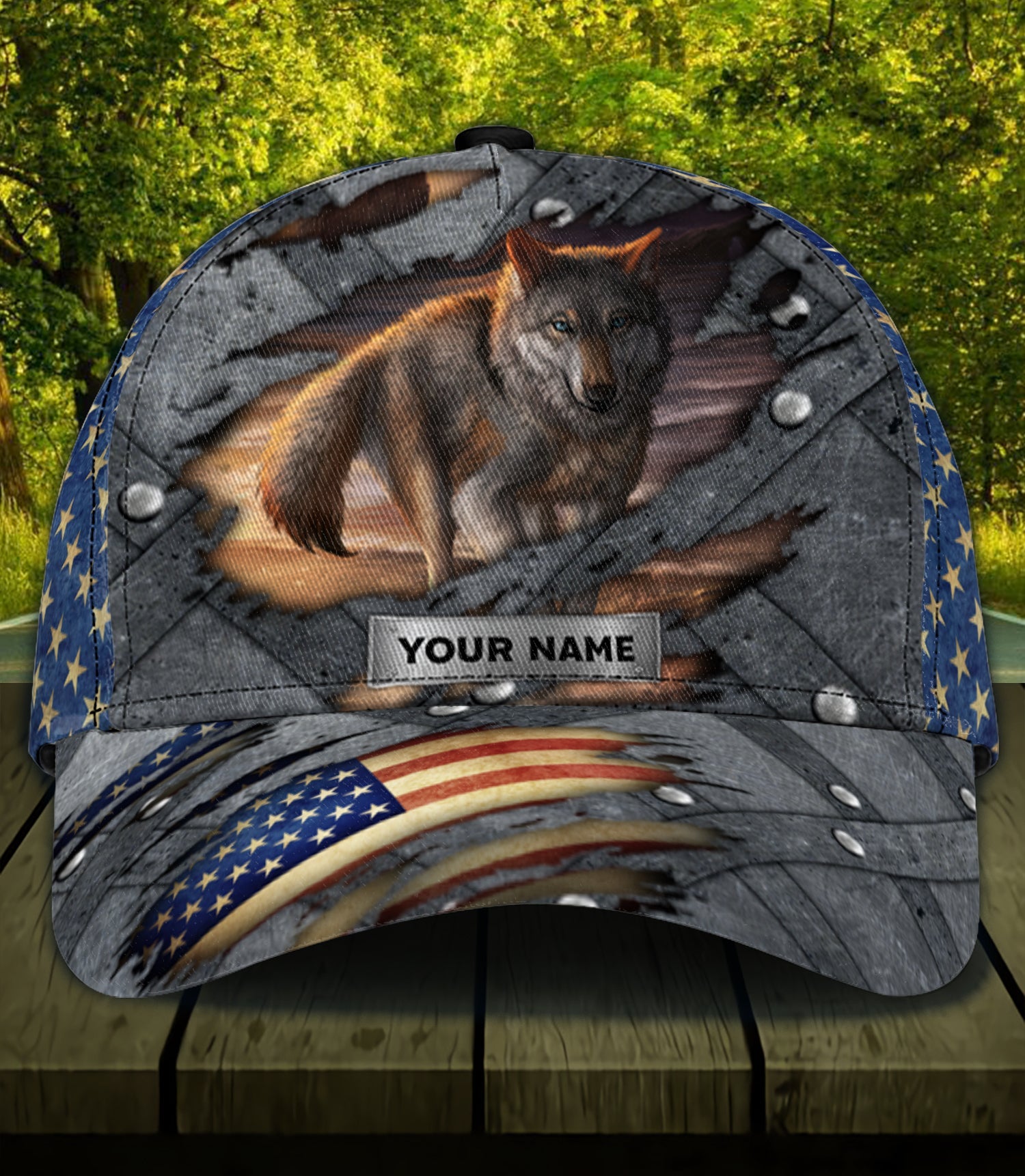 Personalized Wolf Classic Cap, Gift for Wolf Lovers Trucker Hats Custom Hats Gifts For Men & Women