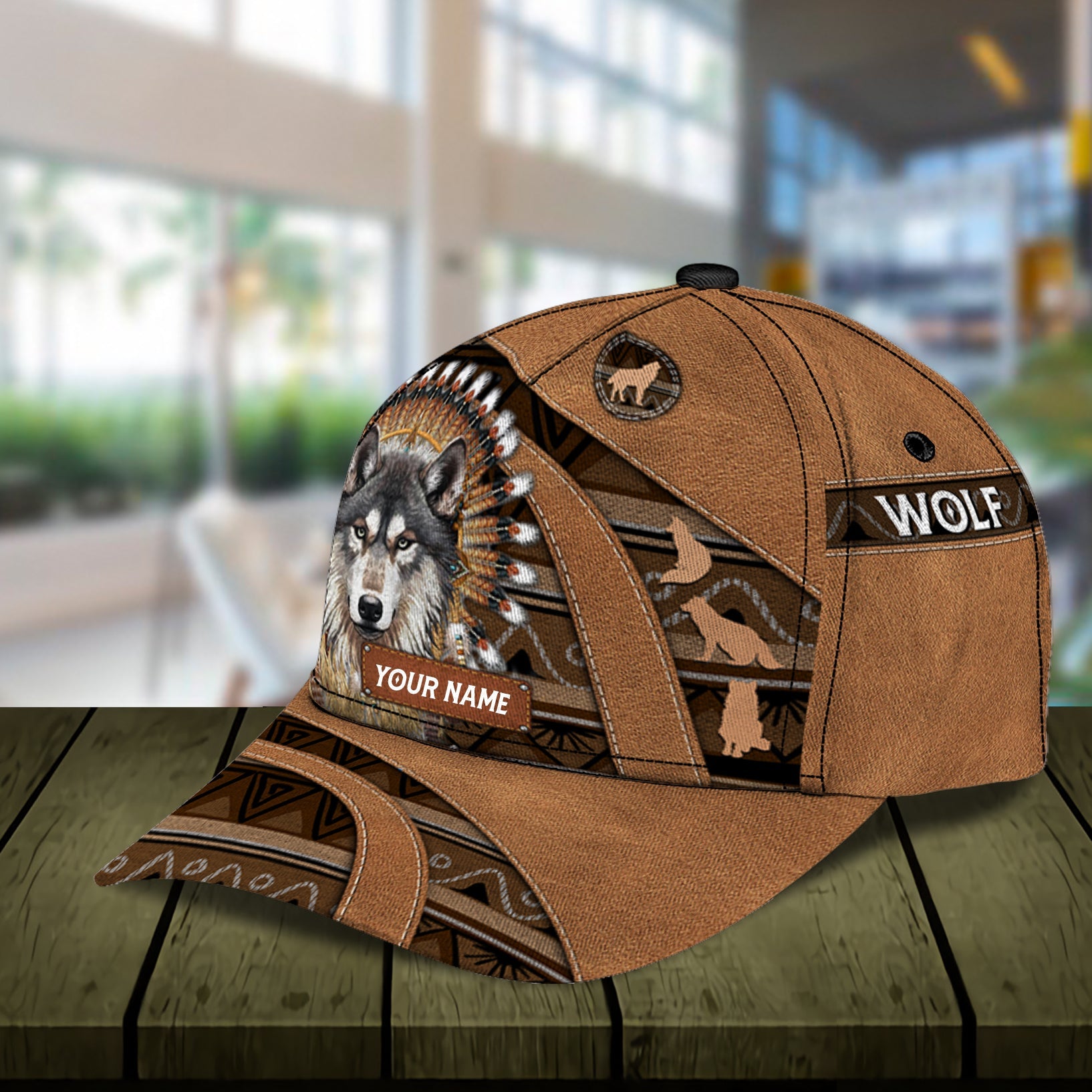 Personalized Wolf Classic Cap, Gift for Wolf Lovers Trucker Hats Custom Hats Gifts For Men & Women