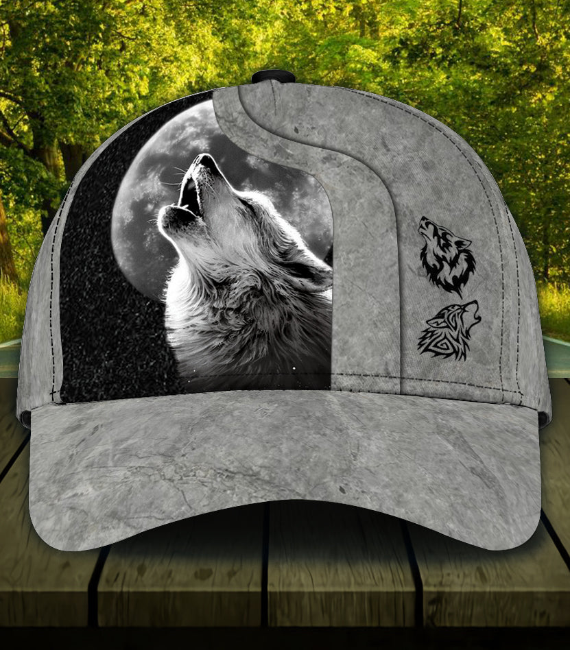 Personalized Wolf Classic Cap, Gift for Wolf Lovers Trucker Hats Custom Hats Gifts For Men & Women
