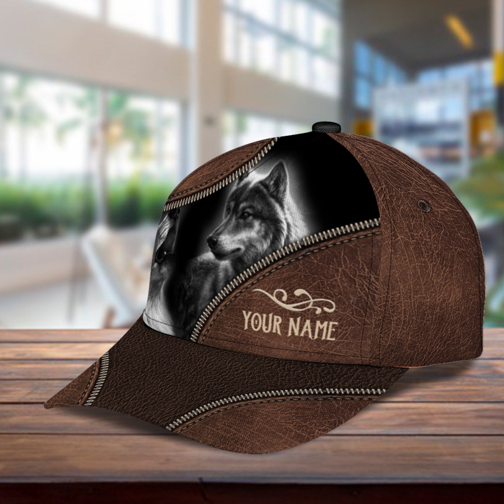 Personalized Wolf Classic Cap, Gift for Wolf Lovers Trucker Hats Custom Hats Gifts For Men & Women