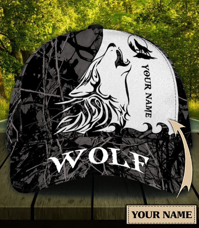 Personalized Wolf Classic Cap, Gift for Wolf Lovers Trucker Hats Custom Hats Gifts For Men & Women