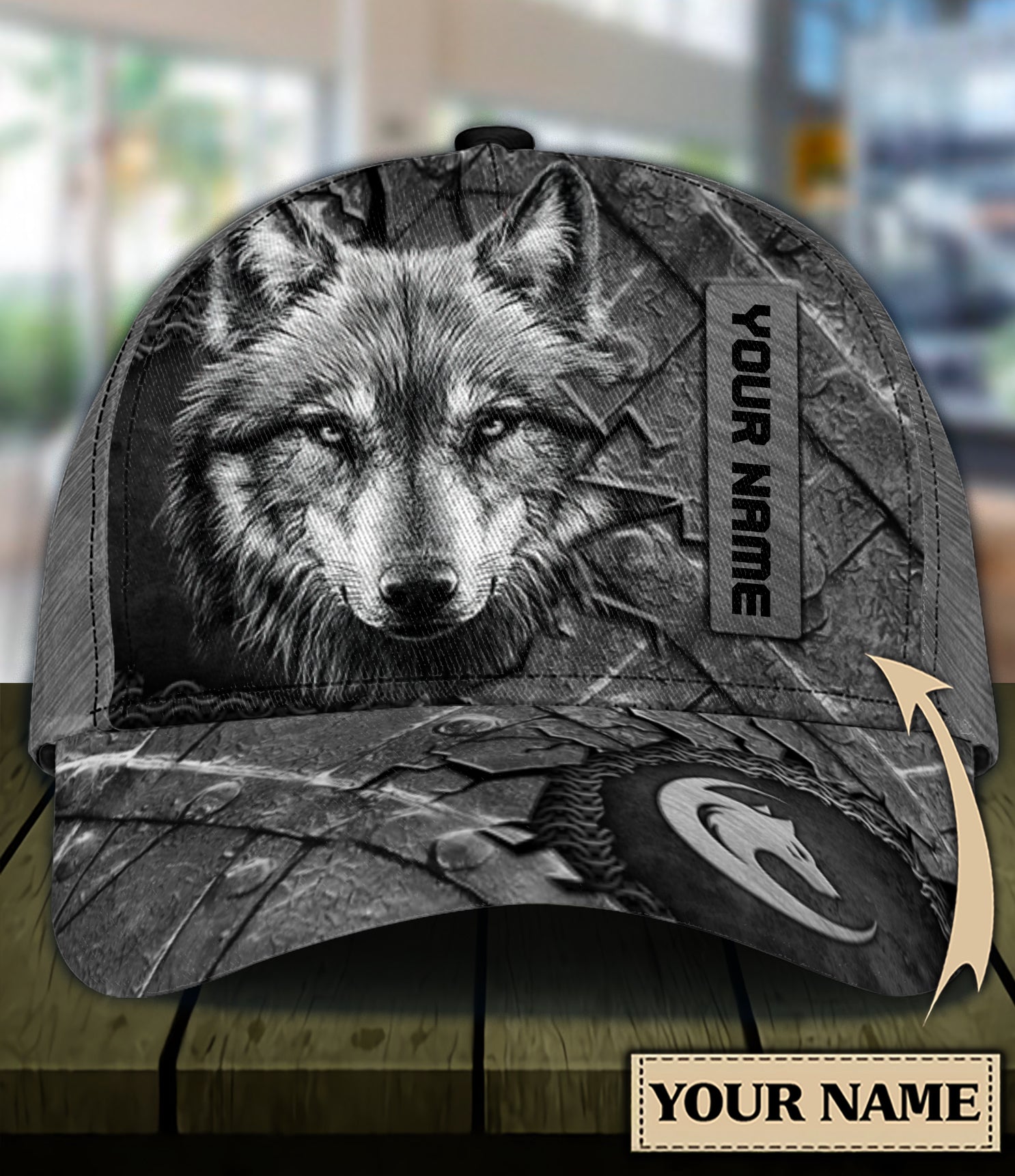 Personalized Wolf Classic Cap, Gift for Wolf Lovers Trucker Hats Custom Hats Gifts For Men & Women