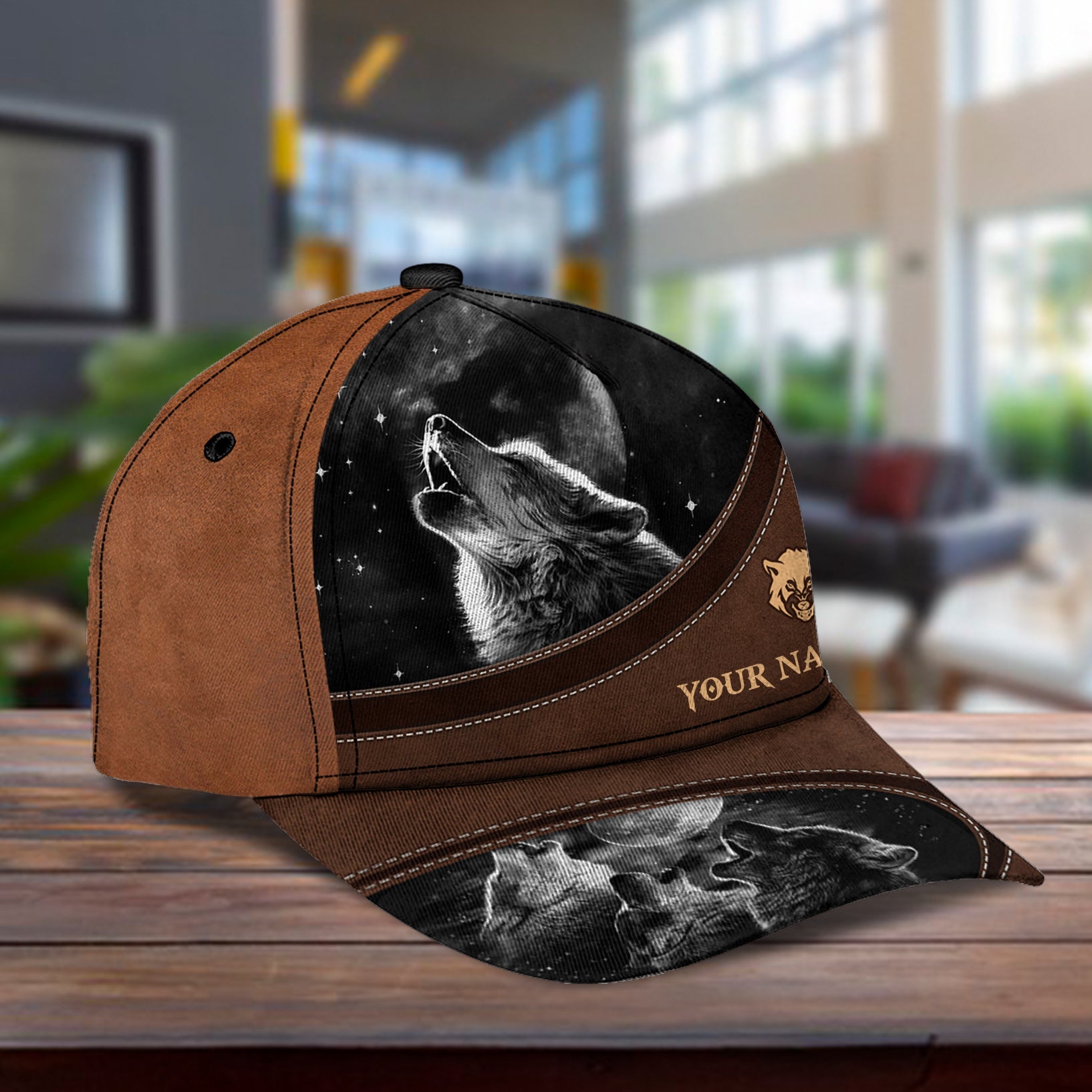 Personalized Wolf Classic Cap, Gift for Wolf Lovers Trucker Hats Custom Hats Gifts For Men & Women