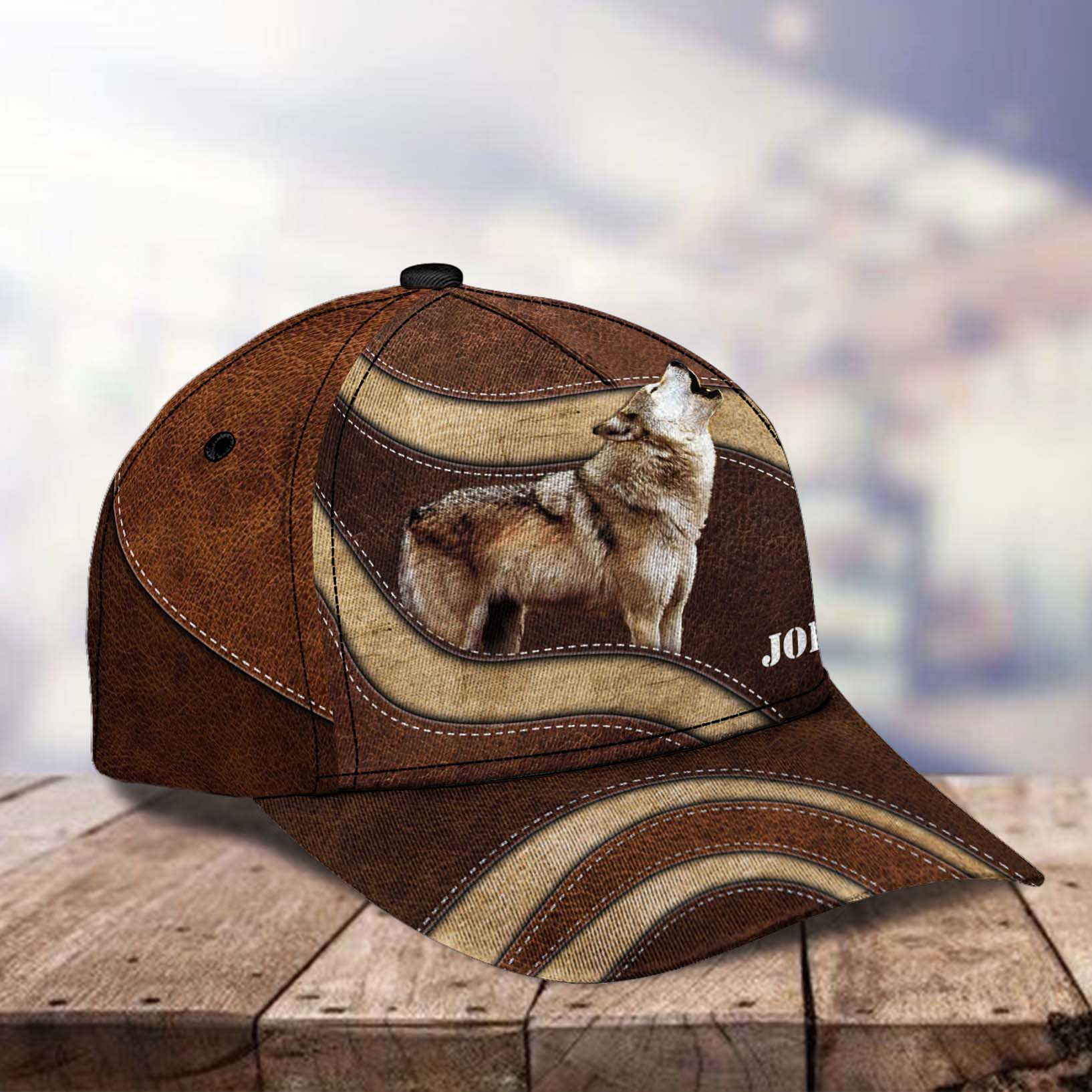 Personalized Wolf Classic Cap, Gift for Wolf Lovers Trucker Hats Custom Hats Gifts For Men & Women