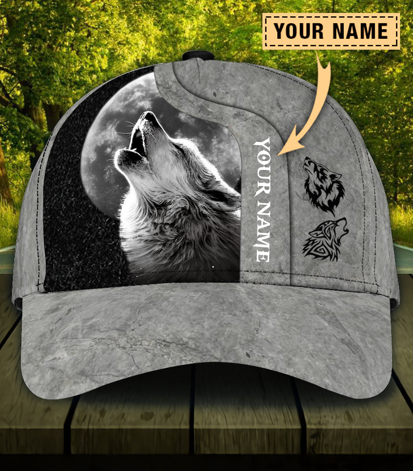 Personalized Wolf Classic Cap, Gift for Wolf Lovers Trucker Hats Custom Hats Gifts For Men & Women
