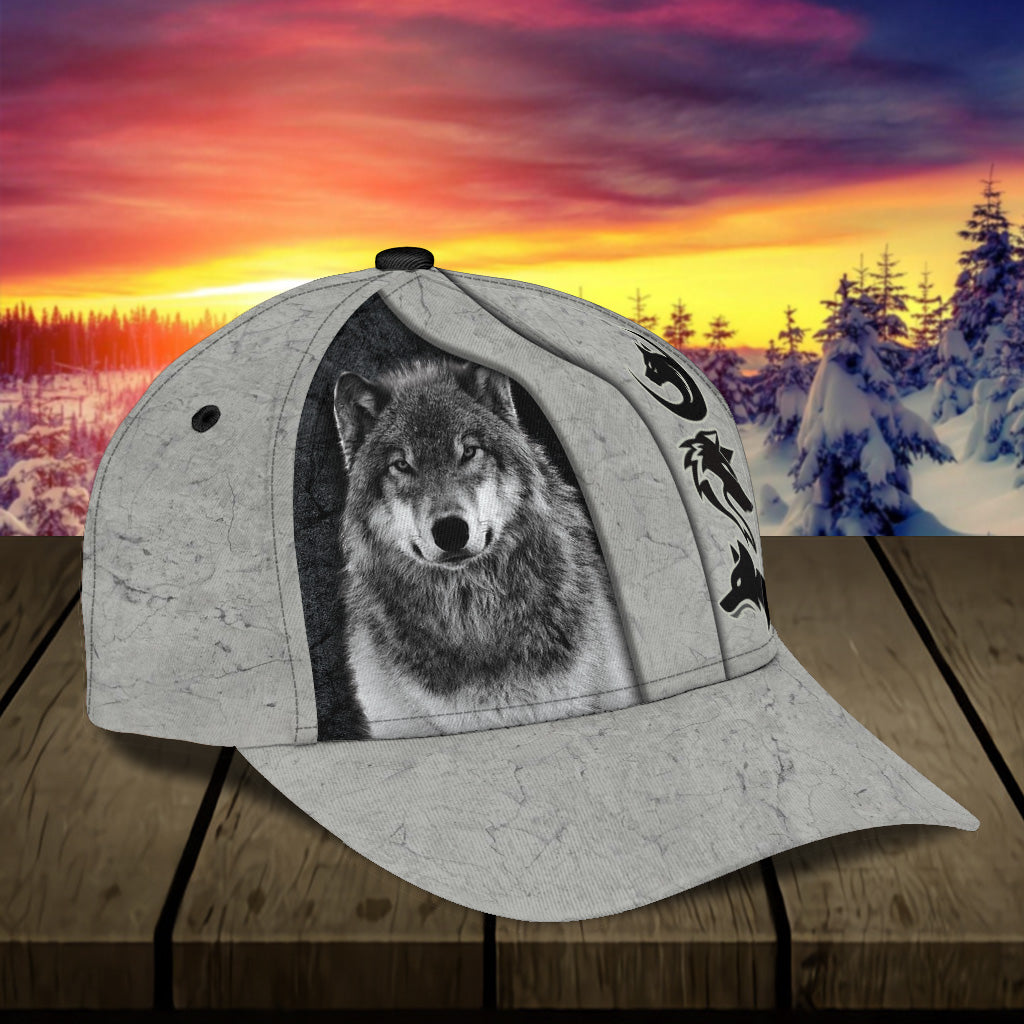 Personalized Wolf Classic Cap, Gift for Wolf Lovers Trucker Hats Custom Hats Gifts For Men & Women