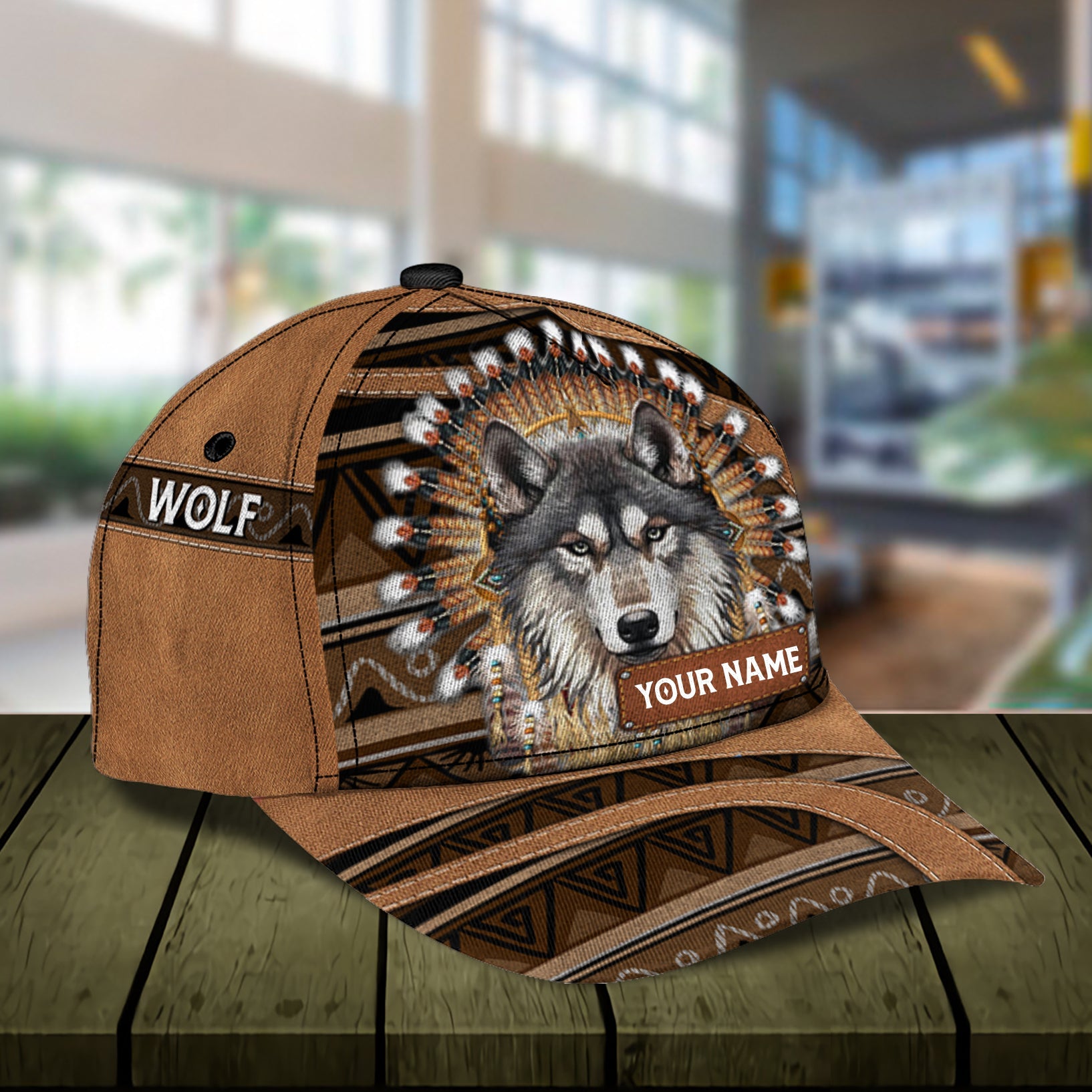 Personalized Wolf Classic Cap, Gift for Wolf Lovers Trucker Hats Custom Hats Gifts For Men & Women