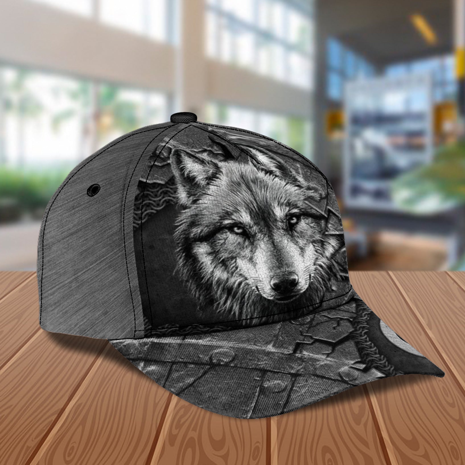 Personalized Wolf Classic Cap, Gift for Wolf Lovers Trucker Hats Custom Hats Gifts For Men & Women