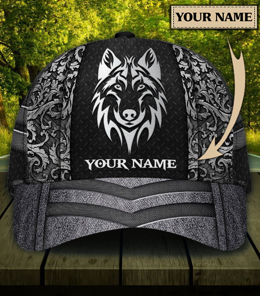 Personalized Wolf Classic Cap, Gift for Wolf Lovers Trucker Hats Custom Hats Gifts For Men & Women