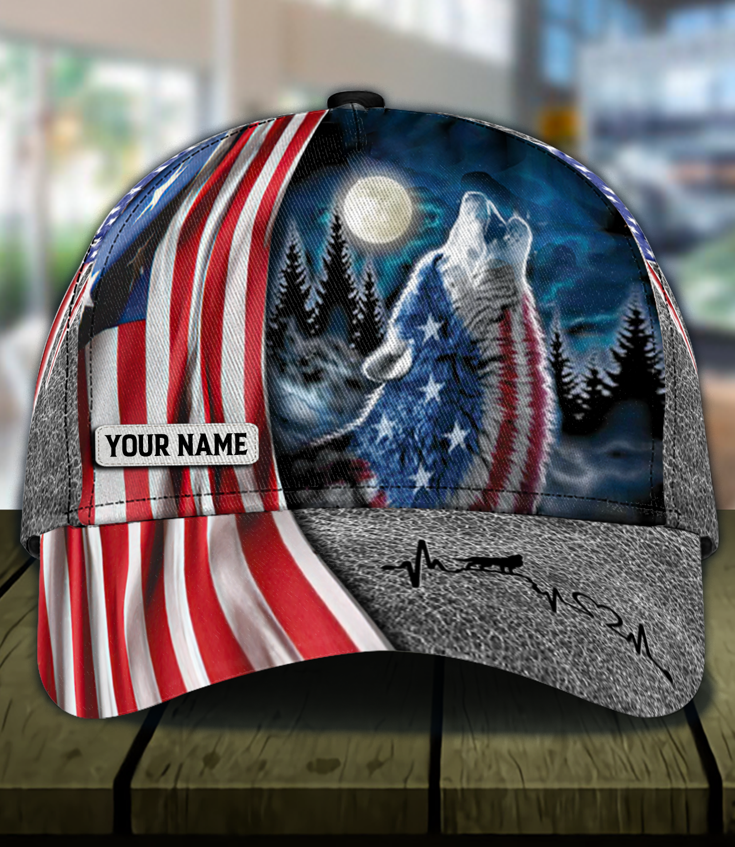 Personalized Wolf Classic Cap, Gift for Wolf Lovers Trucker Hats Custom Hats Gifts For Men & Women