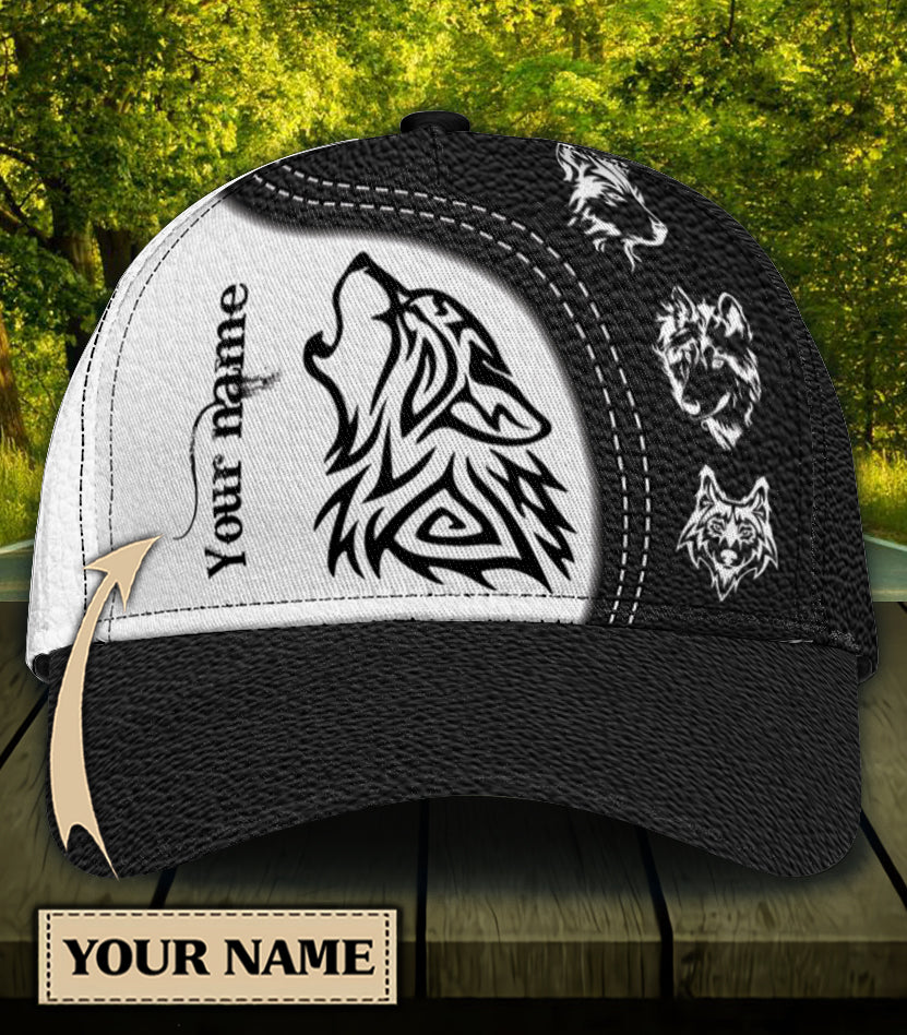 Personalized Wolf Classic Cap, Gift for Wolf Lovers Trucker Hats Custom Hats Gifts For Men & Women