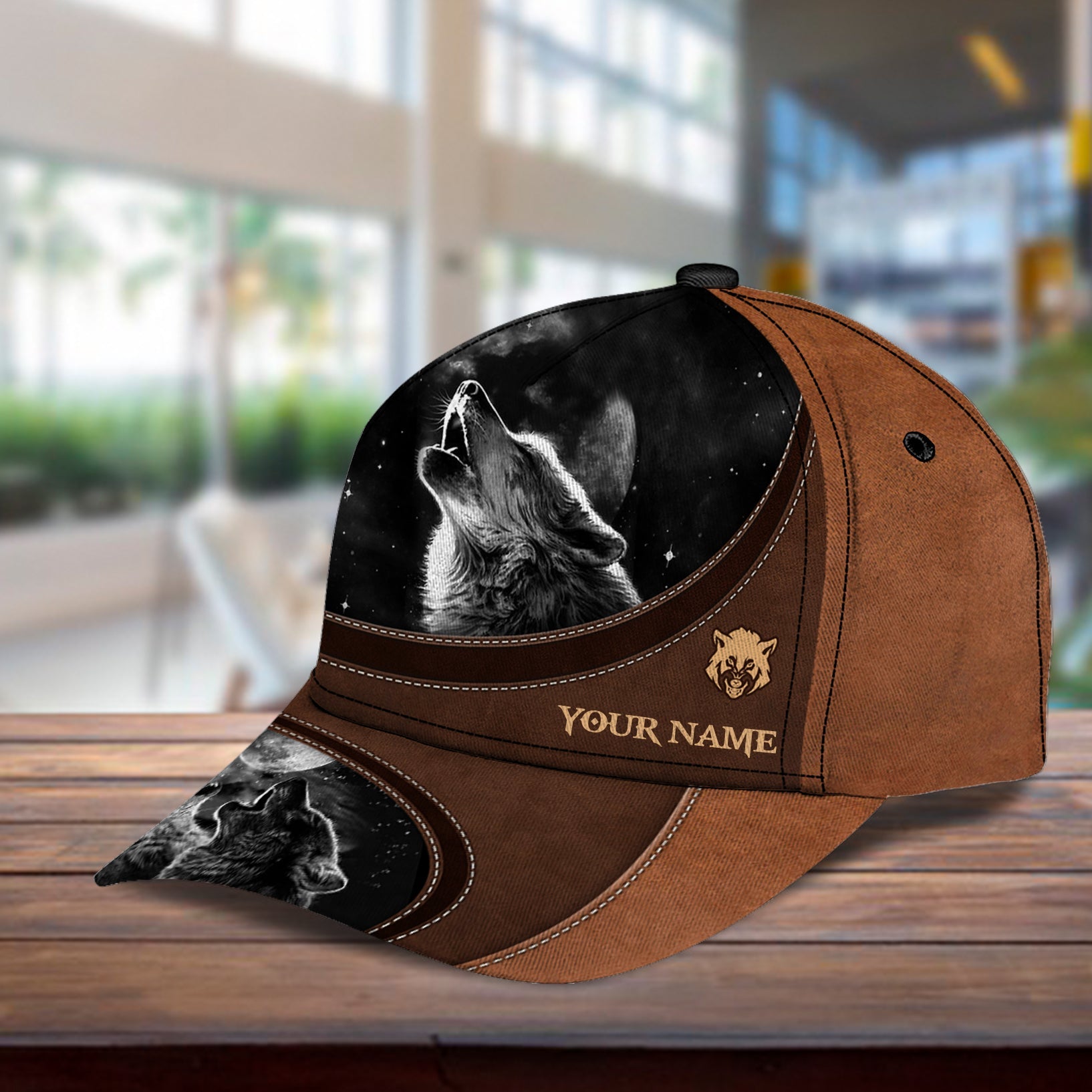 Personalized Wolf Classic Cap, Gift for Wolf Lovers Trucker Hats Custom Hats Gifts For Men & Women