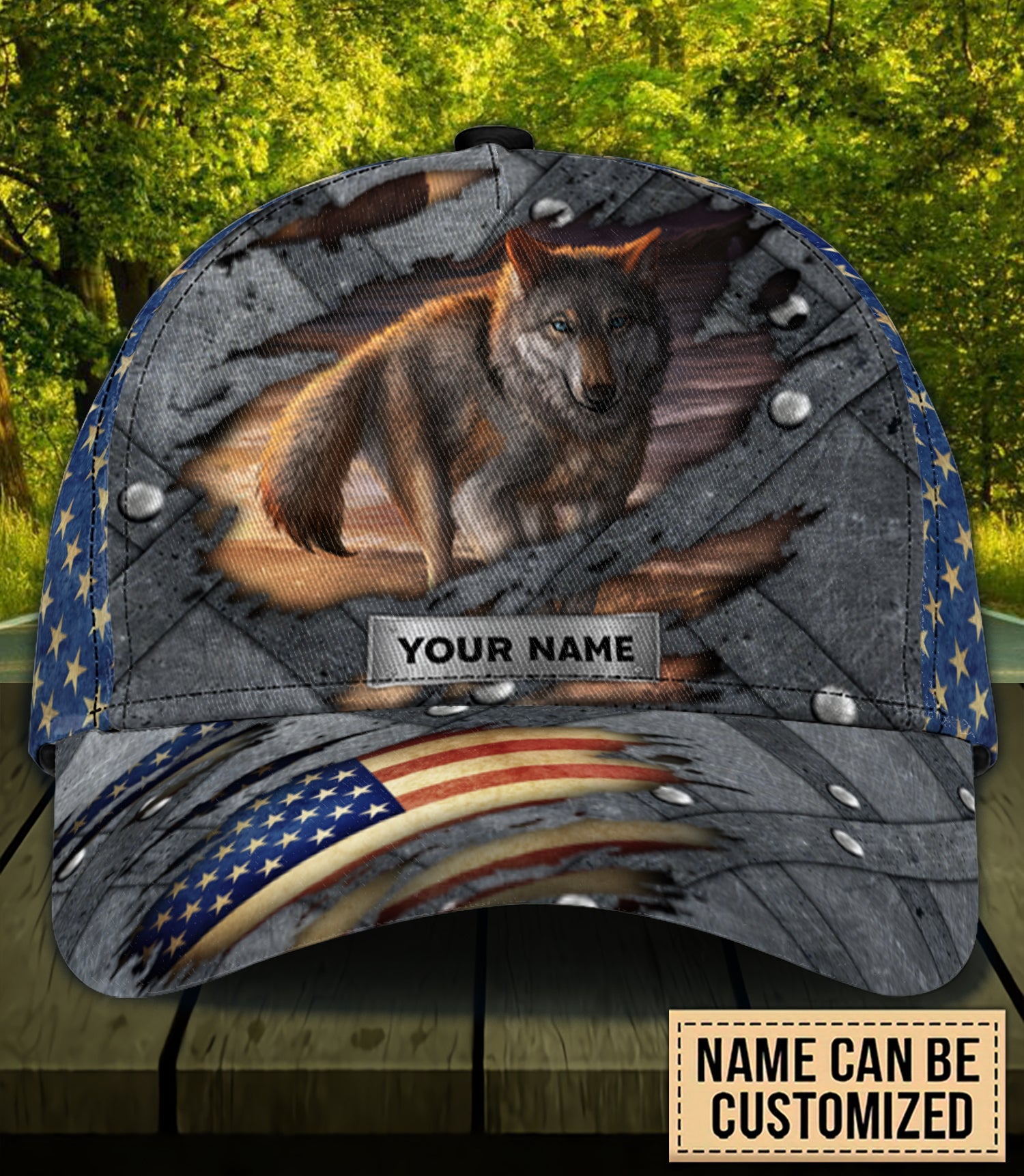 Personalized Wolf Classic Cap, Gift for Wolf Lovers Trucker Hats Custom Hats Gifts For Men & Women