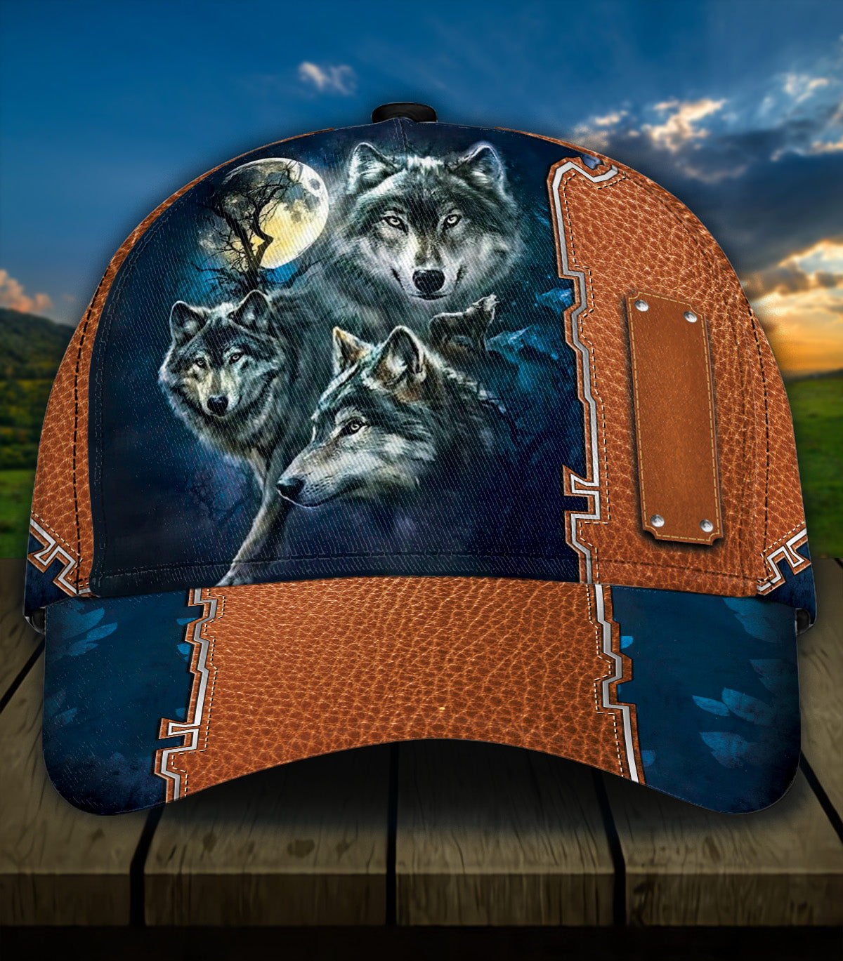 Personalized Wolf Classic Cap, Gift for Wolf Lovers Trucker Hats Custom Hats Gifts For Men & Women