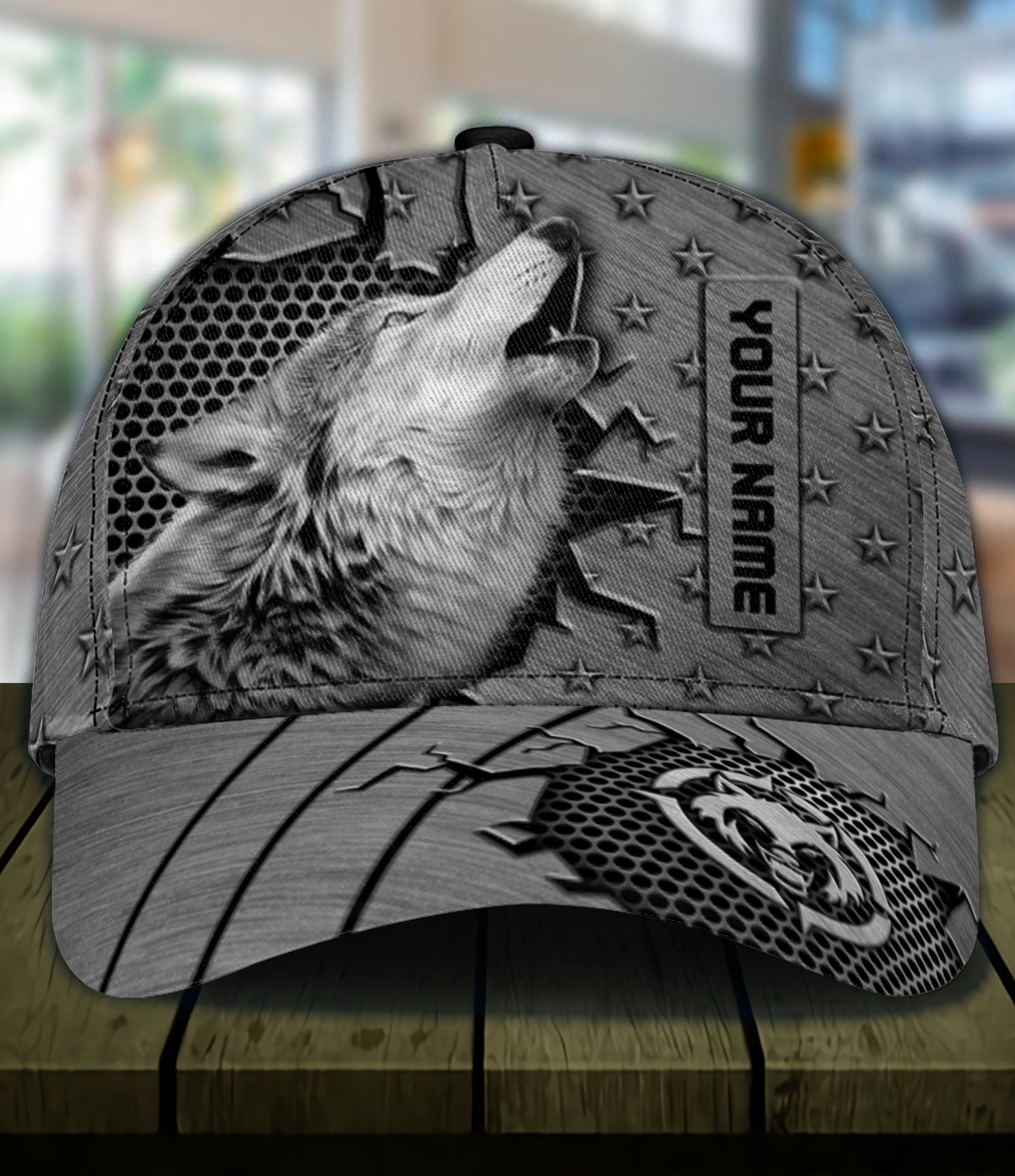 Personalized Wolf Classic Cap, Gift for Wolf Lovers Trucker Hats Custom Hats Gifts For Men & Women