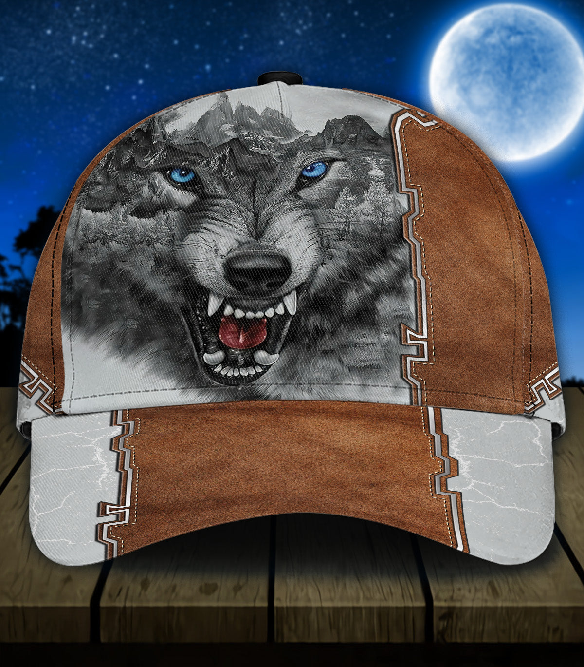 Personalized Wolf Classic Cap, Gift for Wolf Lovers Trucker Hats Custom Hats Gifts For Men & Women