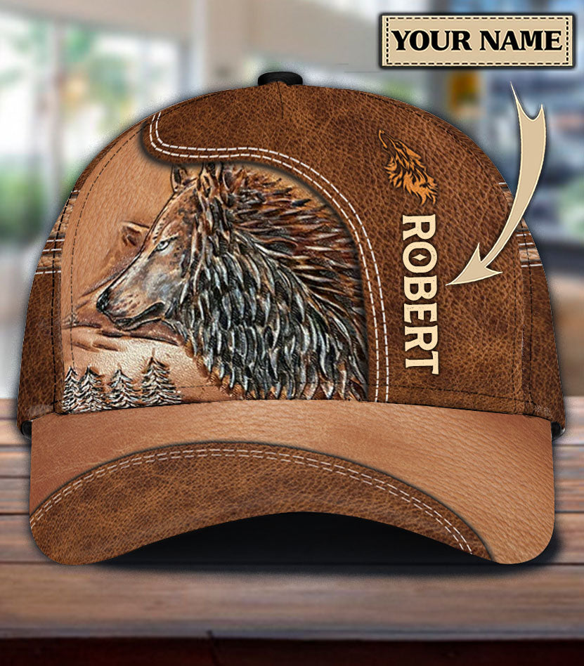 Personalized Wolf Classic Cap, Gift for Wolf Lovers Trucker Hats Custom Hats Gifts For Men & Women