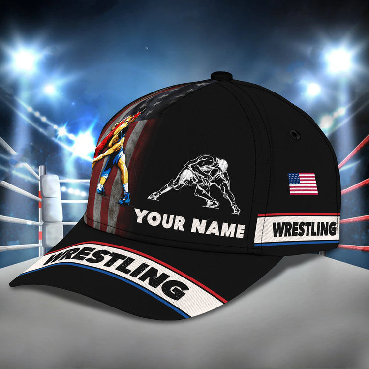 Personalized Wrestling Classic Cap for Men, Wrestling Hats for Husband, Dad, Wrestling Lovers Trucker Hats Custom Hats Gifts For Men & Women