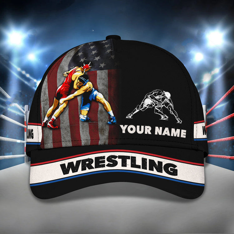 Personalized Wrestling Classic Cap for Men, Wrestling Hats for Husband, Dad, Wrestling Lovers Trucker Hats Custom Hats Gifts For Men & Women