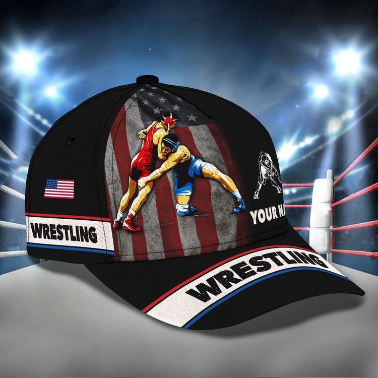 Personalized Wrestling Classic Cap for Men, Wrestling Hats for Husband, Dad, Wrestling Lovers Trucker Hats Custom Hats Gifts For Men & Women