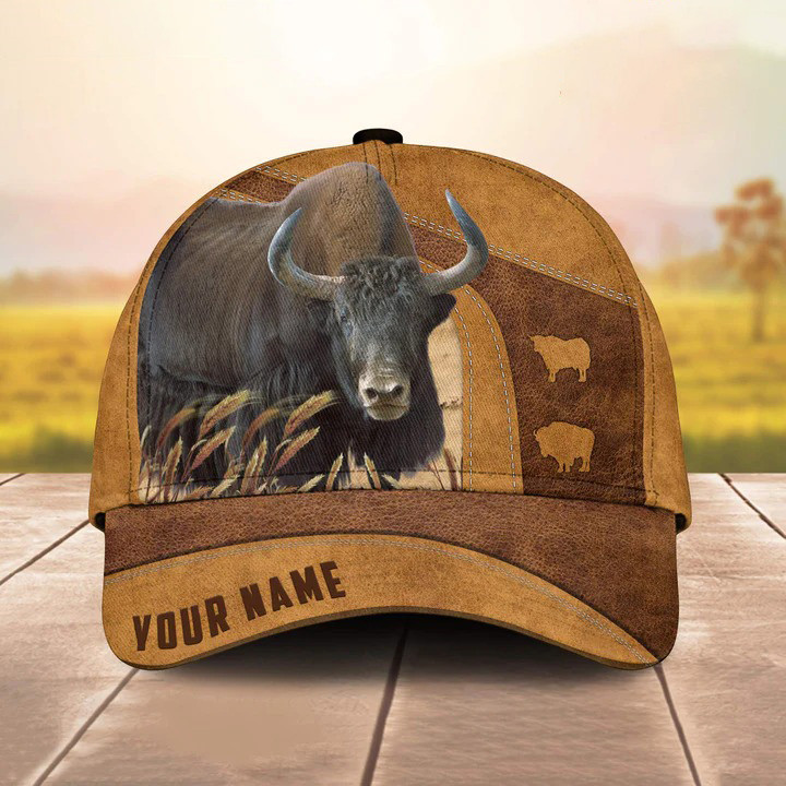 Personalized Yak Cattle Hat for Farmers, Yak Cattle Classic Cap for Men Trucker Hats Custom Hats Gifts For Men & Women