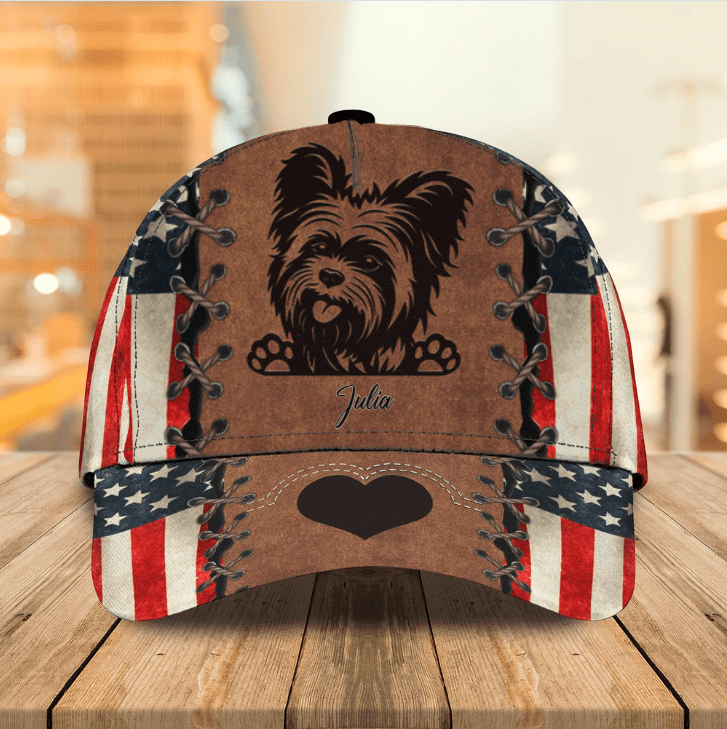 Personalized Yorkshire 3D Classic Cap, Dog Lover Hat, Custom Name, Dog Name for Men, Women, Yorkshire Lovers Trucker Hats Custom Hats Gifts For Men & Women