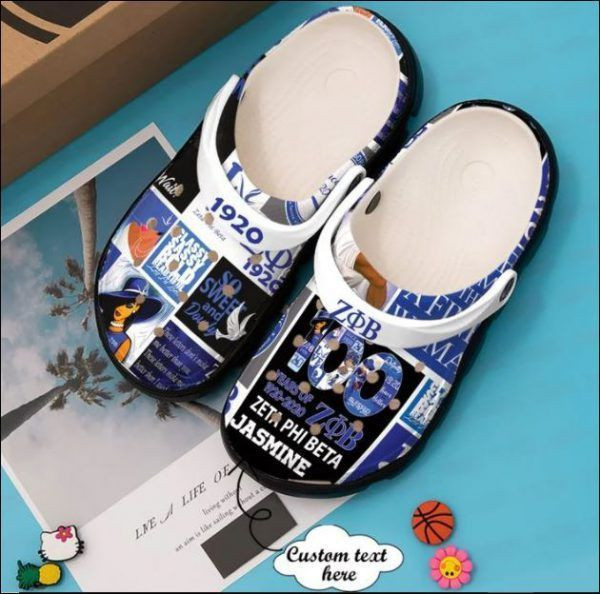 Personalized Zeta Phi Beta Finer Woman 1920 103 Gift For Lover Rubber clog Shoes Comfy Footwear