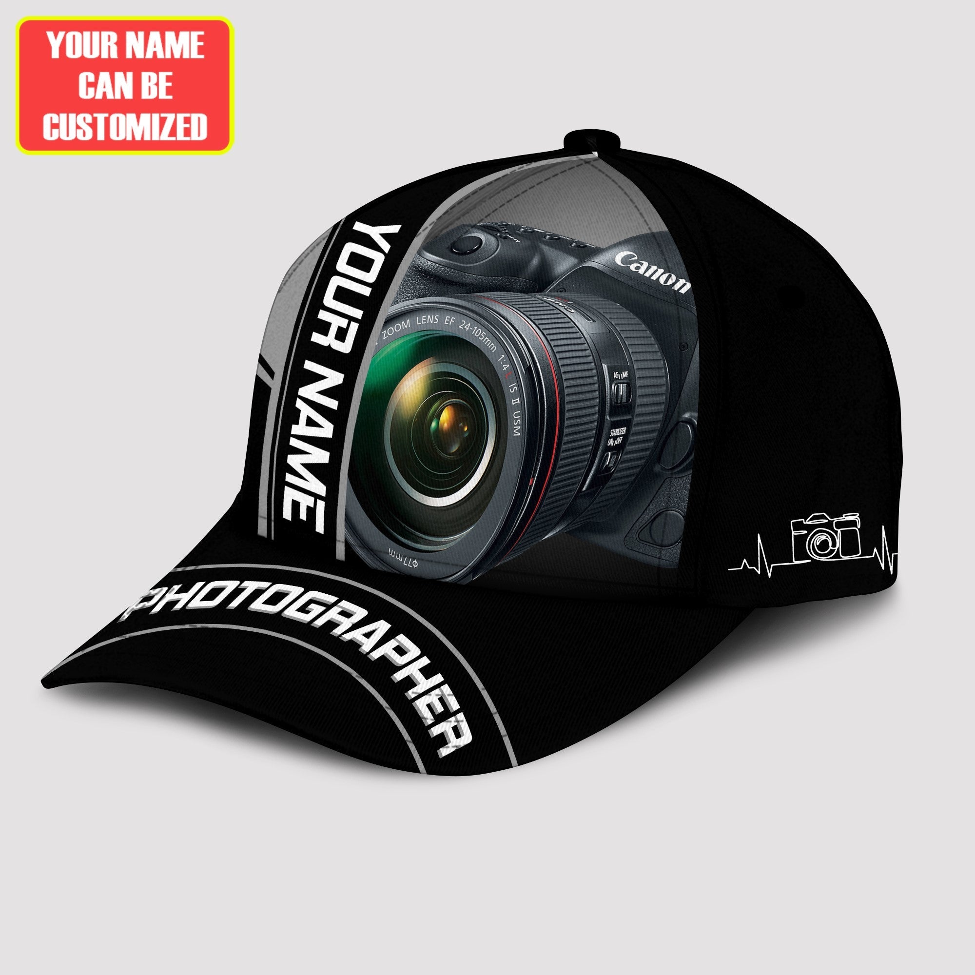 Personaziled Camera Photographer Classic Cap Trucker Hats Custom Hats Gifts For Men & Women