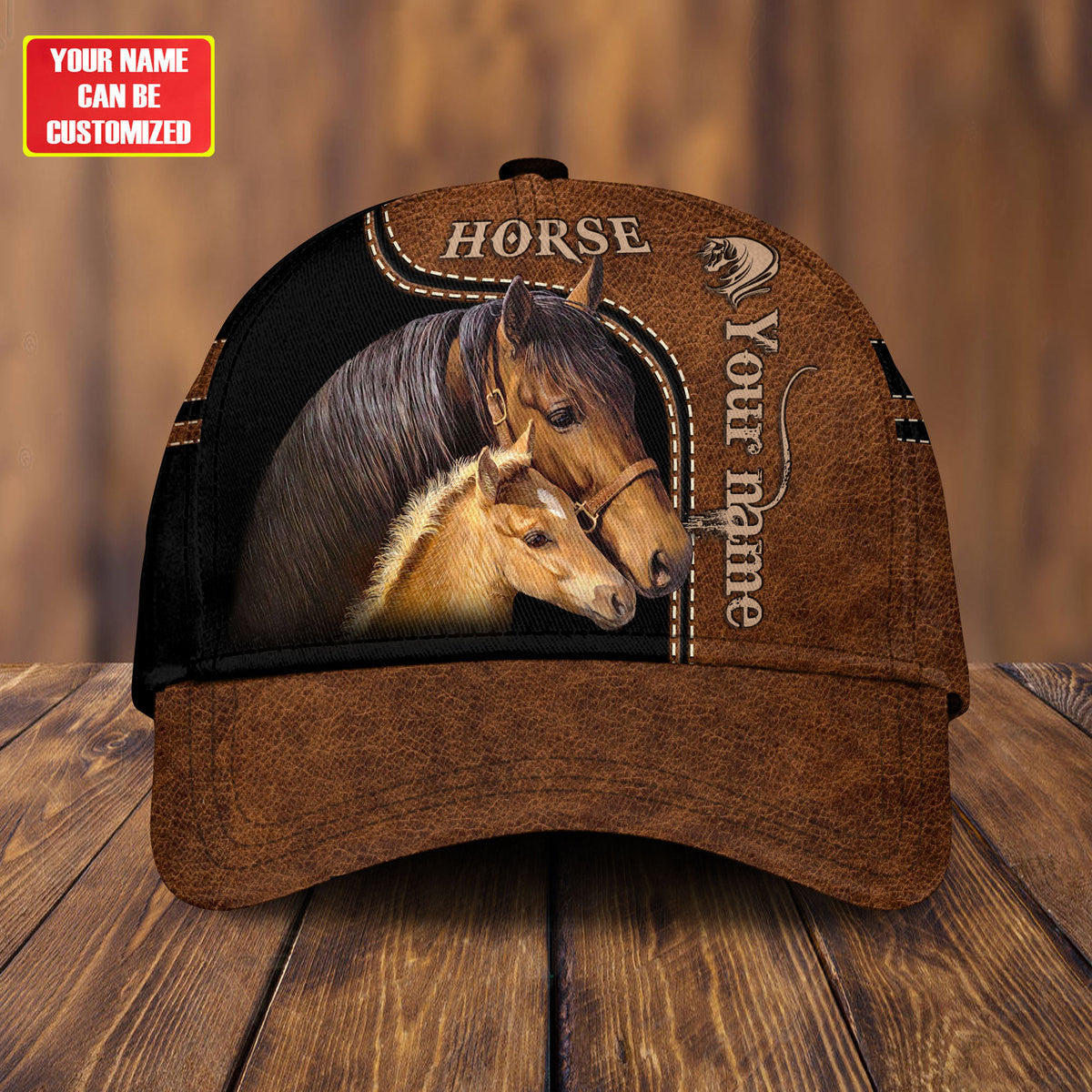 Personaziled Name Horse Classic Cap Trucker Hats Custom Hats Gifts For Men & Women
