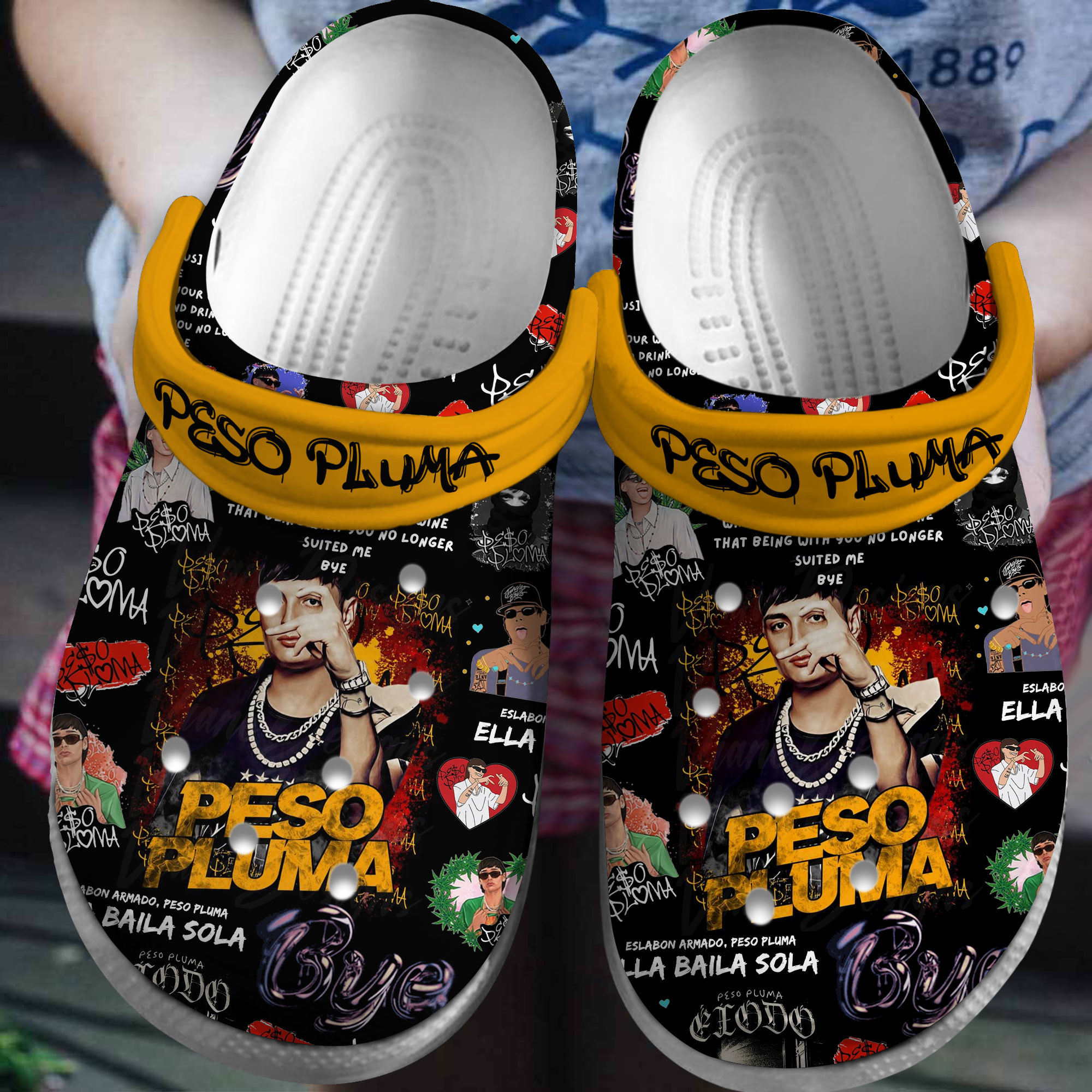 Peso Pluma Music Crocs Crocband Clogs Shoes Comfortable For Men Women and Kids