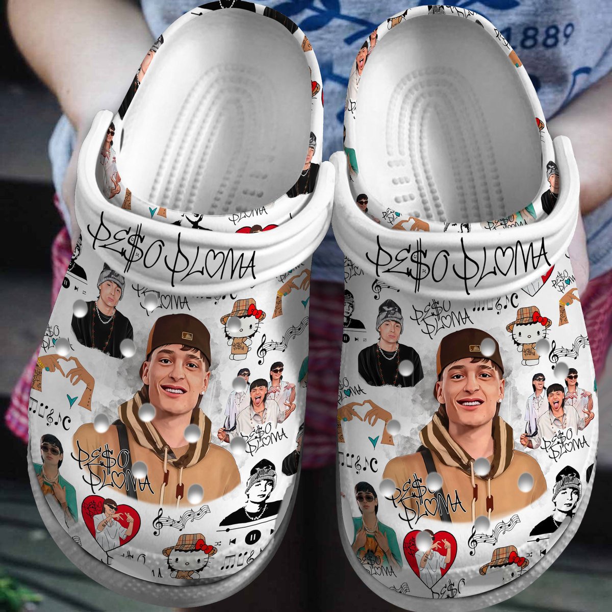 Peso Pluma Music Crocs Crocband Clogs Shoes Comfortable For Men Women and Kids