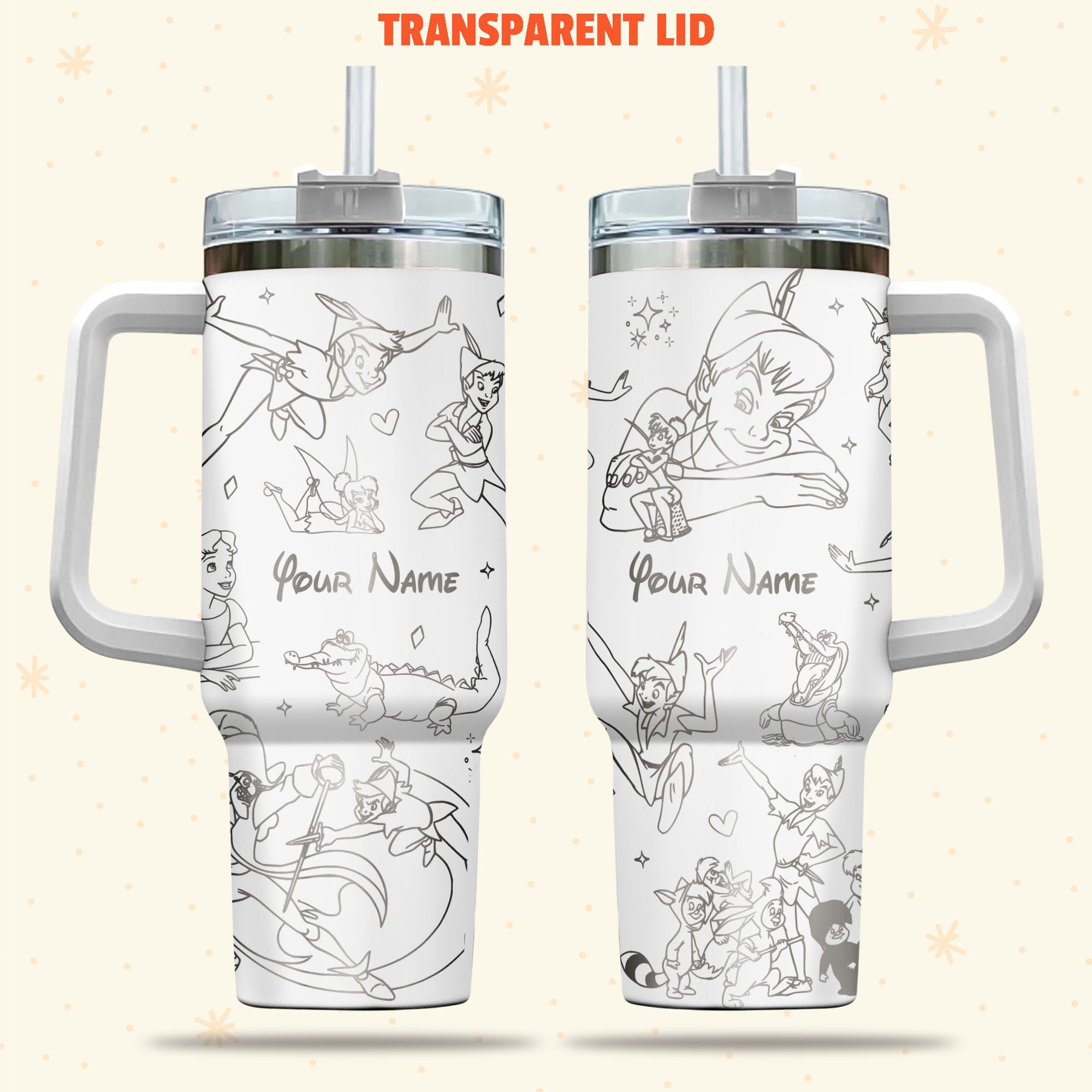 Peter Pan Neverland Disney Cartoon Custom Stanley Cup 40 oz 30 oz Tumbler With HandleTVC2301975