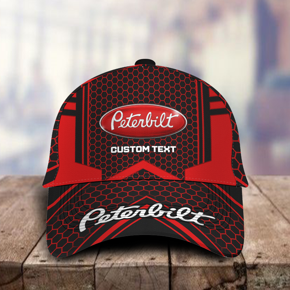 Peterbilt Logo Custom Name Full Printing 3D Classic Cap Hat For Men Women Trucker Hats Custom Hats Gifts For Men & Women