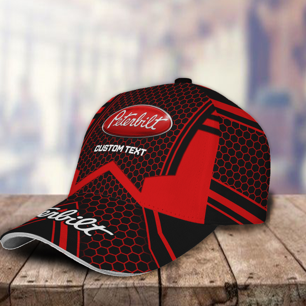 Peterbilt Logo Custom Name Full Printing 3D Classic Cap Hat For Men Women Trucker Hats Custom Hats Gifts For Men & Women